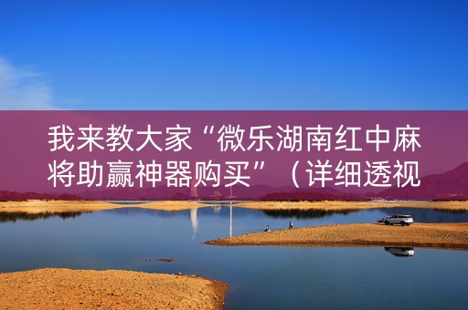 我来教大家“微乐湖南红中麻将助赢神器购买”（详细透视教程）-哔哩哔哩