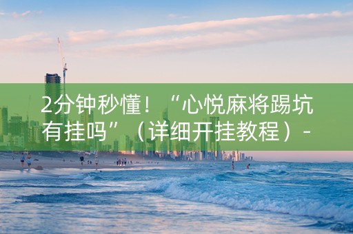 2分钟秒懂！“心悦麻将踢坑有挂吗”（详细开挂教程）-哔哩哔哩