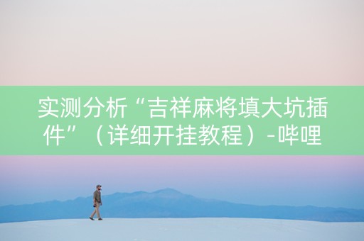 实测分析“吉祥麻将填大坑插件”（详细开挂教程）-哔哩哔哩