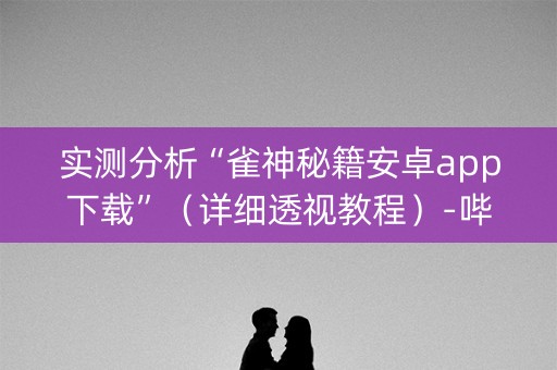 实测分析“雀神秘籍安卓app下载”（详细透视教程）-哔哩哔哩