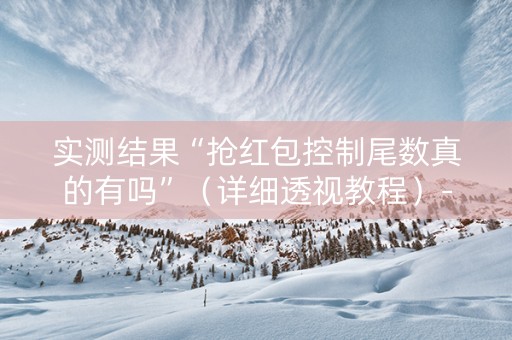 实测结果“抢红包控制尾数真的有吗”（详细透视教程）-哔哩哔哩