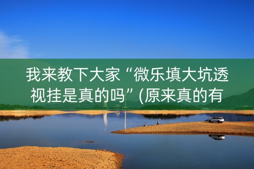 我来教下大家“微乐填大坑透视挂是真的吗”(原来真的有挂)-知乎