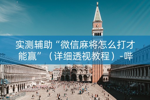 实测辅助“微信麻将怎么打才能赢”（详细透视教程）-哔哩哔哩
