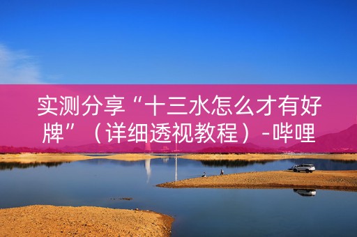 实测分享“十三水怎么才有好牌”（详细透视教程）-哔哩哔哩
