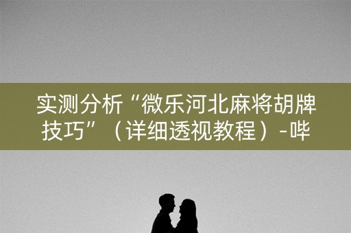 实测分析“微乐河北麻将胡牌技巧”（详细透视教程）-哔哩哔哩