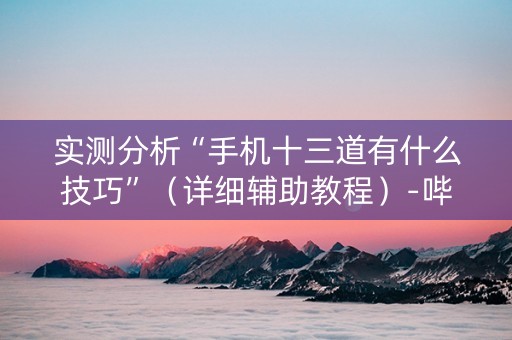 实测分析“手机十三道有什么技巧”（详细辅助教程）-哔哩哔哩