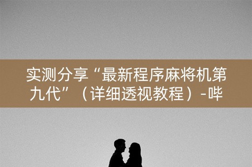 实测分享“最新程序麻将机第九代”（详细透视教程）-哔哩哔哩