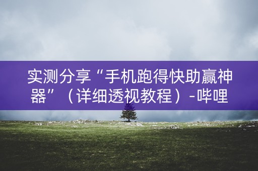 实测分享“手机跑得快助赢神器”（详细透视教程）-哔哩哔哩