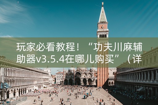 玩家必看教程！“功夫川麻辅助器v3.5.4在哪儿购买”（详细辅助教程）-哔哩哔哩