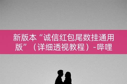 新版本“诚信红包尾数挂通用版”（详细透视教程）-哔哩哔哩