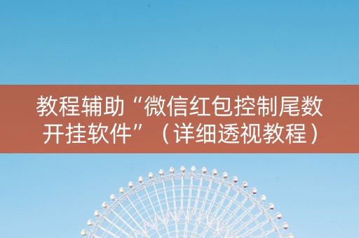 教程辅助“微信红包控制尾数开挂软件”（详细透视教程）-哔哩哔哩