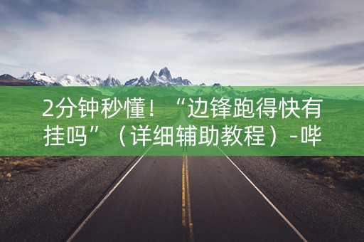 2分钟秒懂！“边锋跑得快有挂吗”（详细辅助教程）-哔哩哔哩