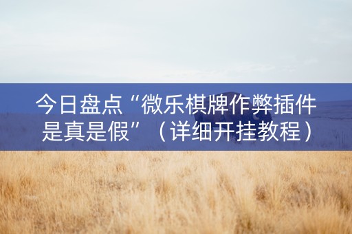今日盘点“微乐棋牌作弊插件是真是假”（详细开挂教程）-哔哩哔哩