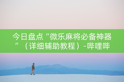 今日盘点“微乐麻将必备神器”（详细辅助教程）-哔哩哔哩