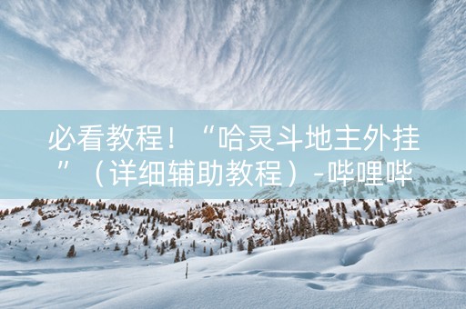 必看教程！“哈灵斗地主外挂”（详细辅助教程）-哔哩哔哩