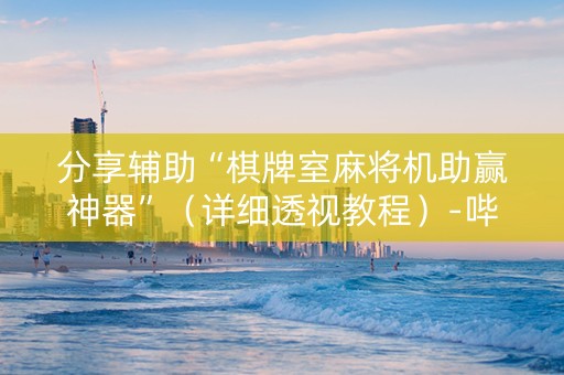 分享辅助“棋牌室麻将机助赢神器”（详细透视教程）-哔哩哔哩