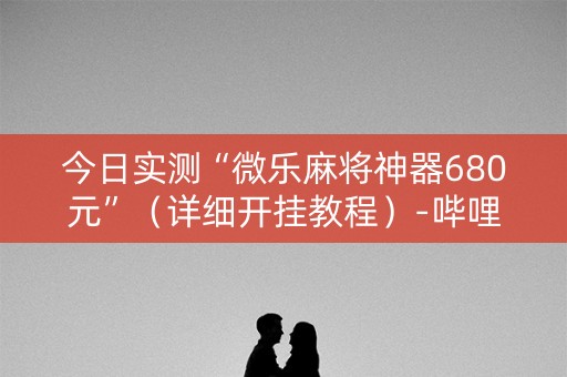 今日实测“微乐麻将神器680元”（详细开挂教程）-哔哩哔哩