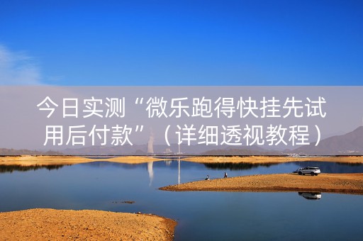 今日实测“微乐跑得快挂先试用后付款”（详细透视教程）-哔哩哔哩