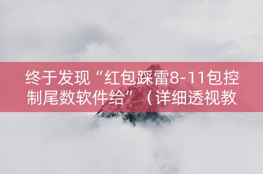 终于发现“红包踩雷8-11包控制尾数软件给”（详细透视教程）-哔哩哔哩