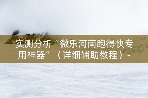实测分析“微乐河南跑得快专用神器”（详细辅助教程）-哔哩哔哩