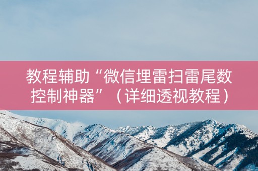 教程辅助“微信埋雷扫雷尾数控制神器”（详细透视教程）-哔哩哔哩