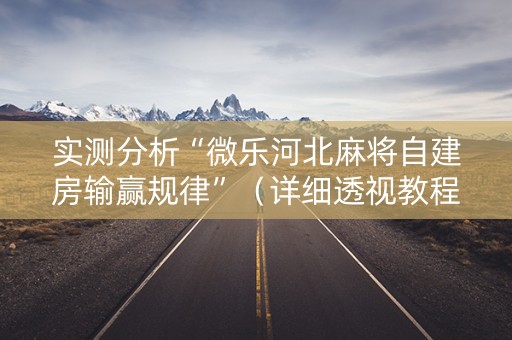 实测分析“微乐河北麻将自建房输赢规律”（详细透视教程）-哔哩哔哩