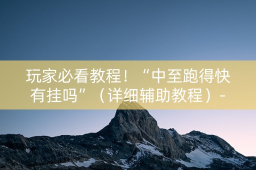 玩家必看教程！“中至跑得快有挂吗”（详细辅助教程）-哔哩哔哩