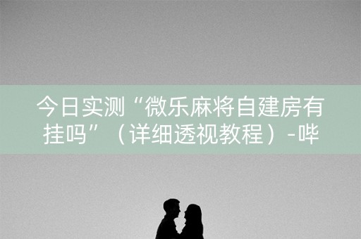 今日实测“微乐麻将自建房有挂吗”（详细透视教程）-哔哩哔哩