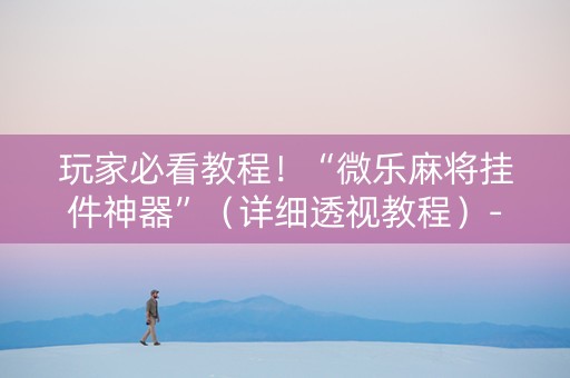 玩家必看教程！“微乐麻将挂件神器”（详细透视教程）-哔哩哔哩