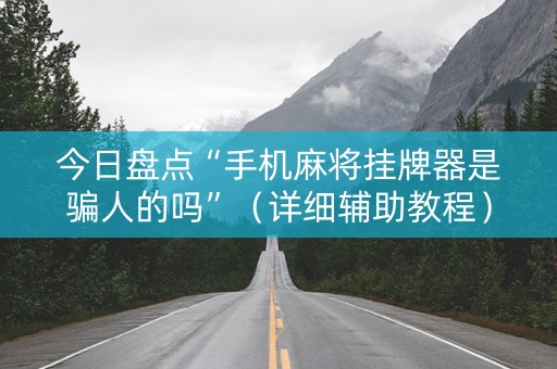 今日盘点“手机麻将挂牌器是骗人的吗”（详细辅助教程）-哔哩哔哩