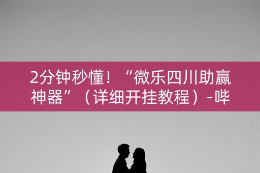 2分钟秒懂！“微乐四川助赢神器”（详细开挂教程）-哔哩哔哩