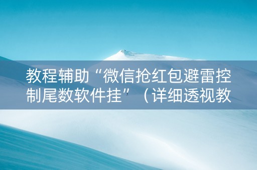 教程辅助“微信抢红包避雷控制尾数软件挂”（详细透视教程）-哔哩哔哩
