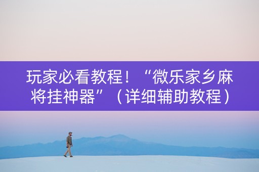 玩家必看教程！“微乐家乡麻将挂神器”（详细辅助教程）-哔哩哔哩