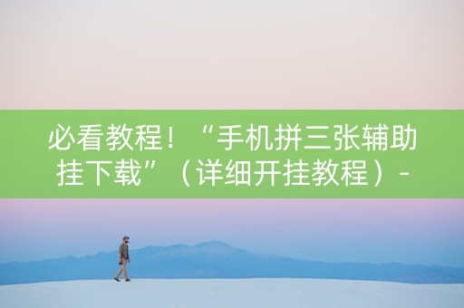 必看教程！“手机拼三张辅助挂下载”（详细开挂教程）-哔哩哔哩