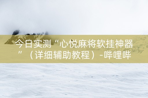 今日实测“心悦麻将软挂神器”（详细辅助教程）-哔哩哔哩