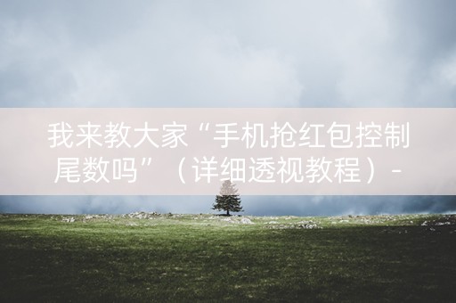 我来教大家“手机抢红包控制尾数吗”（详细透视教程）-哔哩哔哩