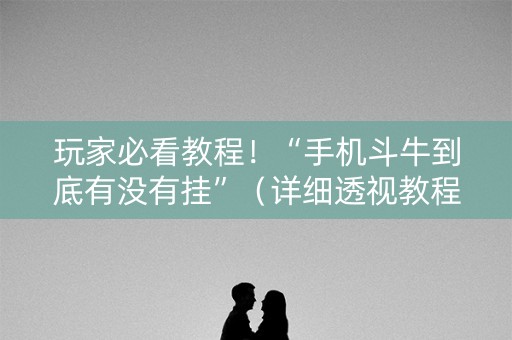 玩家必看教程！“手机斗牛到底有没有挂”（详细透视教程）-哔哩哔哩