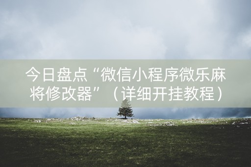今日盘点“微信小程序微乐麻将修改器”（详细开挂教程）-哔哩哔哩
