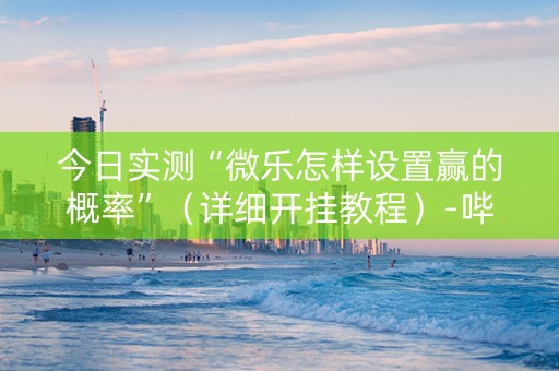 今日实测“微乐怎样设置赢的概率”（详细开挂教程）-哔哩哔哩