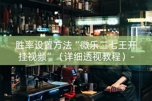 胜率设置方法“微乐二七王开挂视频”（详细透视教程）-哔哩哔哩