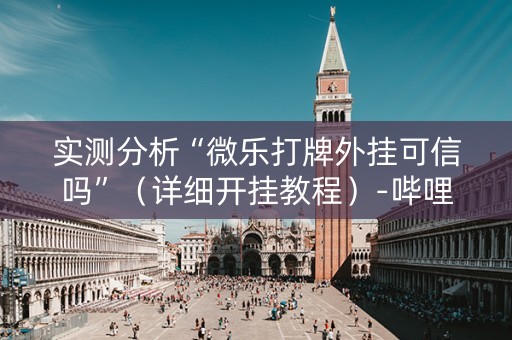实测分析“微乐打牌外挂可信吗”（详细开挂教程）-哔哩哔哩