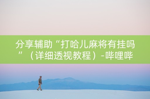 分享辅助“打哈儿麻将有挂吗”（详细透视教程）-哔哩哔哩