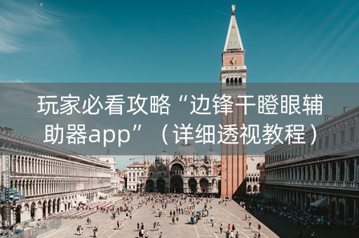 玩家必看攻略“边锋干瞪眼辅助器app”（详细透视教程）-哔哩哔哩