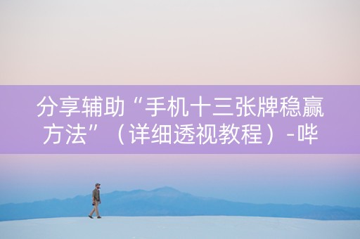 分享辅助“手机十三张牌稳赢方法”（详细透视教程）-哔哩哔哩