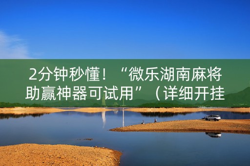 2分钟秒懂！“微乐湖南麻将助赢神器可试用”（详细开挂教程）-哔哩哔哩