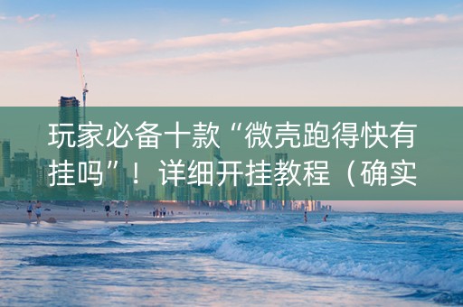 玩家必备十款“微壳跑得快有挂吗”！详细开挂教程（确实真的有挂)-知乎