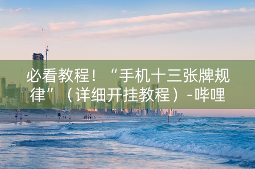 必看教程！“手机十三张牌规律”（详细开挂教程）-哔哩哔哩