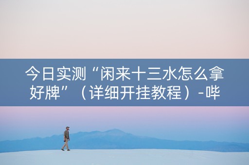 今日实测“闲来十三水怎么拿好牌”（详细开挂教程）-哔哩哔哩