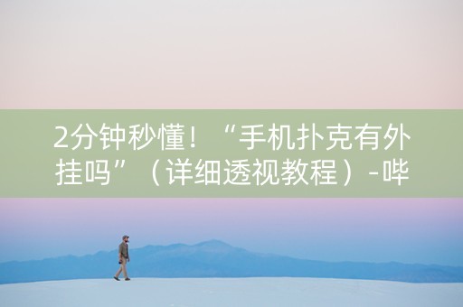 2分钟秒懂！“手机扑克有外挂吗”（详细透视教程）-哔哩哔哩