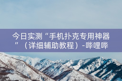 今日实测“手机扑克专用神器”（详细辅助教程）-哔哩哔哩